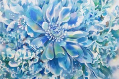 Anemone（2019）220×273mm silk, acid dye