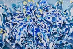 Lily（2019）220×273mm silk, acid dye
