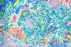 Spring Wild Plants(2021)318×410mm silk, acid dye