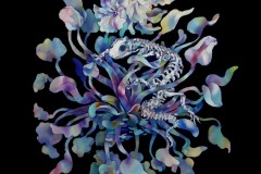 花隠れ『井守』（2023）530×455mm cotton, reactive dye