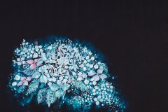 花隠れ『蛙』（2016）800×1000mm cotton, reactive dye