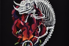 花隠れ『避役』（2018）530×455mm cotton, reactive dye